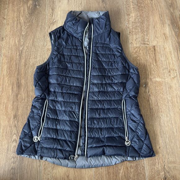 Michael Michael Kors Navy Packable Down Vest - Size XS - Picture 1 of 6